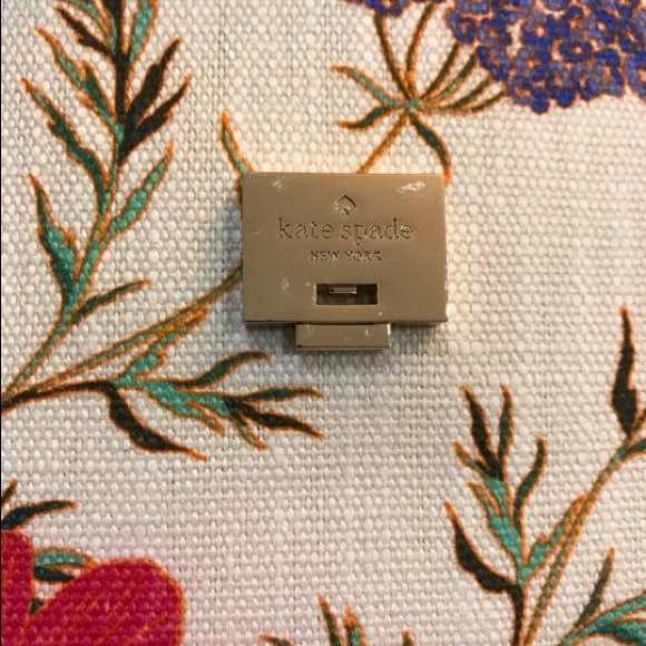 KATE SPADE CREAM LINEN SATCHEL - Picture 7 of 7